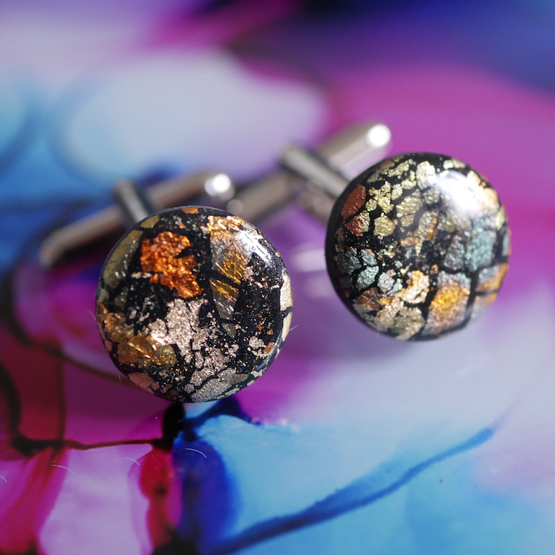 Metallic Clay Cufflinks