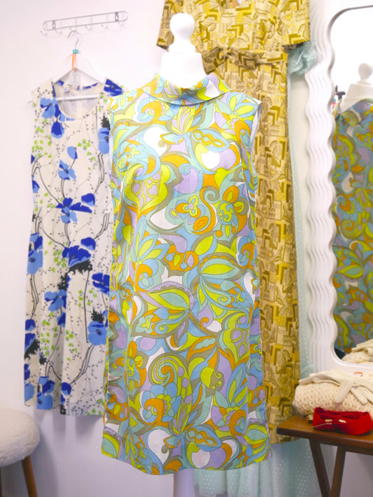 1960s Psychedelic Shift Dress