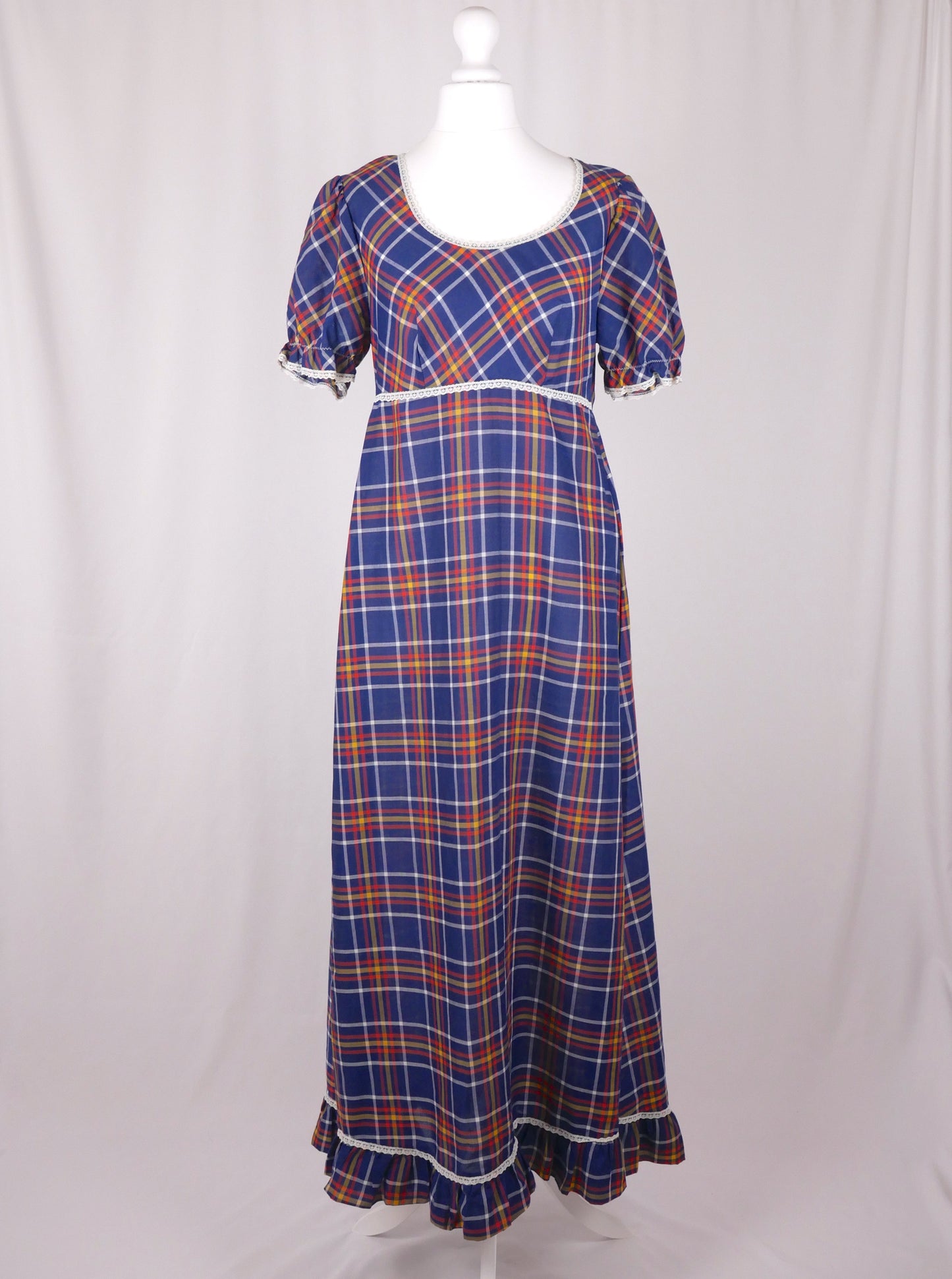 70s Checked Maxi Dress