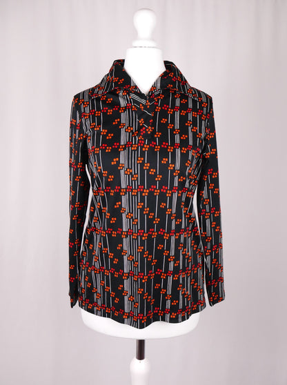 70s Patterned Strechy Shirt