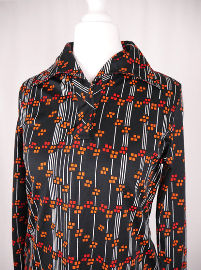 70s Patterned Strechy Shirt